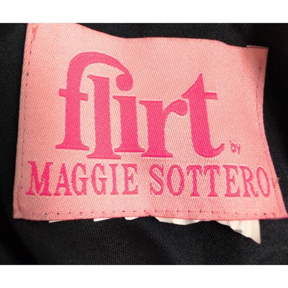 Flirt Maggie Sottero Satin Halter Open Back Evening Gown XS Beaded Glam Dress - Picture 7 of 7